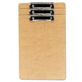 thumbnail image 1 of Universal Hardboard Clipboard with Low-Profile Clip, 0.5" Clip Capacity, Holds 8.5 x 14 Sheets, Brown, 3/Pack, Each, 1 of 1