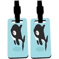 thumbnail image 1 of Hardboard Luggage Identifier Tags with Strap - Arctic Shark on Blue (x2), 1 of 1