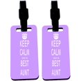 thumbnail image 1 of Hardboard Luggage Identifier Tags with Strap - Keep Calm Best Aunt (x2), 1 of 1