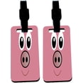 thumbnail image 1 of Hardboard Luggage Identifier Tags with Strap - Pink Pig Design (x2), 1 of 1