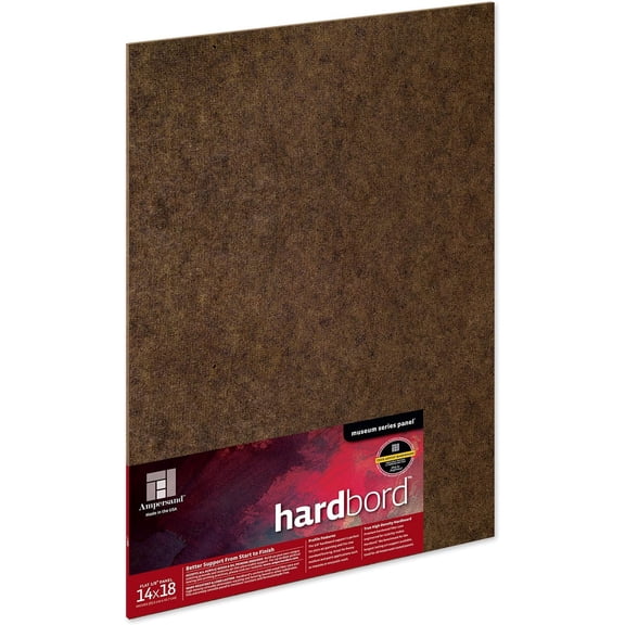 Hardboard Wood Painting Panel: Museum Series Hardbord, 14" x 18", 1/8 Inch Flat Profile