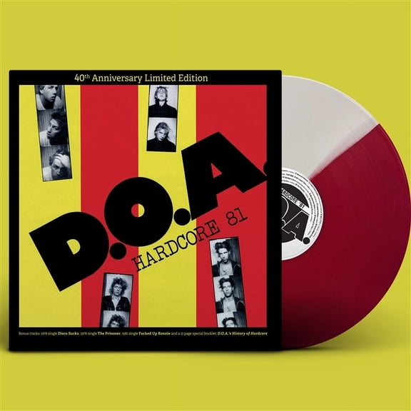 D.O.A. Hardcore '81 + Booklet (White/Red) (Vinyl Record)