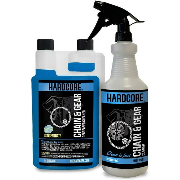 Hardcore Chain & Gear Cleaner Pro Kit + 32oz HD Spray Bottle One Color, 32oz