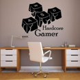 thumbnail image 1 of Hardcore Gamer Wall Sticker kids boys girls man cave PC keyboard keys Gaming Keyboard Wall Decal Vinyl games room Decor 42x35cm, 1 of 4