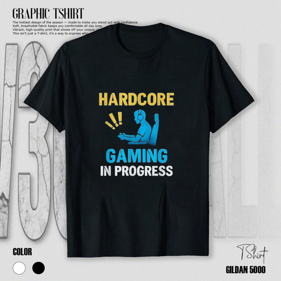 Hardcore Gaming In Progress ESports Gamer Novelty Neon Polygon Grid Unisex T-Shirt, up to size 5XL