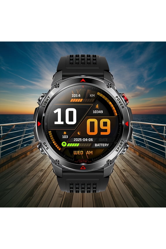 Hardcore Outdoor Multifunctional Smartwatch: 1. 46-inch IPS HD Screen, GPS Positioning, 3ATM, Built-in Compass & Flashlight, Essential for Outdoor Adventures