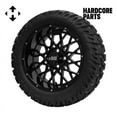 thumbnail image 1 of Hardcore Parts 15" Black 'VENOM' Golf Cart Wheels and 23"x10"-15" GATOR On-Road/Off-Road DOT rated tires - Set of 4, includes Black 'SS' center caps and 1/2x20 Black lug nuts, 1 of 4