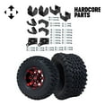 thumbnail image 1 of Hardcore Parts 4" Block Lift Kit for EZGO TXT (1994.5-2001.5) Electric Golf Cart with 10" Red/Black 'TEMPEST' Wheels and 22"x11"-10" DOT rated All-Terrain tires, 1 of 3