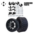 thumbnail image 1 of Hardcore Parts 4" Block Lift Kit for EZGO TXT (1994.5-2001.5) Electric Golf Cart with 14" Black 'LANCER' Wheels and 20"x8.5"-14 STINGER On-Road/Off-Road DOT rated All-Terrain tires, 1 of 7