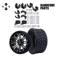 thumbnail image 1 of Hardcore Parts 4" Block Lift Kit for EZGO TXT (1994.5-2001.5) Electric Golf Cart with 14" Machined/Black 'LANCER' Wheels and 20"x8.5"-14 STINGER On-Road/Off-Road DOT rated All-Terrain tires, 1 of 7