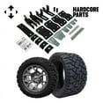 thumbnail image 1 of Hardcore Parts 4" Block Lift Kit for YAMAHA G14/G16/G19 Golf Cart with 12" Machined/Gunmetal 'Rally' Wheels & 20"x10"-12" STINGER On-Road/Off-Road DOT rated All-Terrain tires, 1 of 1