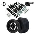 thumbnail image 1 of Hardcore Parts 4" Block Lift Kit for YAMAHA G14/G16/G19 Golf Cart with 14" Black 'Venom' wheel Wheels and 205/30-14 (20"x8"-14") DOT rated Low Profile tires, 1 of 1