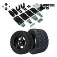 thumbnail image 1 of Hardcore Parts 4" Block Lift Kit for YAMAHA G2/G9 Golf Cart with 12" Black 'DARKSIDE' Wheels and 20"x10"-12" STINGER On-Road/Off-Road DOT rated All-Terrain tires, 1 of 2