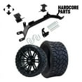 thumbnail image 1 of Hardcore Parts 4" Drop Axle Lift Kit for EZGO Marathon (1975-1993) Electric Golf Cart with 14" Black 'LANCER' Wheels and 20"x8.5"-14 STINGER On-Road/Off-Road DOT rated All-Terrain tires, 1 of 7