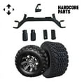 thumbnail image 1 of Hardcore Parts 4" Drop Axle Lift Kit for EZGO Marathon (1975-1993) Gas Golf Cart with 10" Machined/Black 'Tempest' Wheels and 20"x10"-10" DOT rated All-Terrain tires, 1 of 3