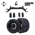 thumbnail image 1 of Hardcore Parts 4" Drop Axle Lift Kit for EZGO Marathon (1975-1993) Gas Golf Cart with 12" Black ‘Venom’ Wheels and 20"x10"-12" STINGER On-Road/Off-Road DOT rated All-Terrain tires, 1 of 8