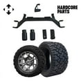thumbnail image 1 of Hardcore Parts 4" Drop Axle Lift Kit for EZGO Marathon (1975-1993) Gas Golf Cart with 12" Machined/Gunmetal 'Rally' Wheels & 20"x10"-12" STINGER On-Road/Off-Road DOT rated All-Terrain tires, 1 of 1