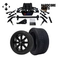 thumbnail image 1 of Hardcore Parts 4” Heavy Duty Double A-Arm Suspension Lift Kit for YAMAHA Drive G29 Golf Cart with 14" Black 'TEMPEST' Wheels and 205/30-14 (20"x8"-14") DOT rated Low Profile tires, 1 of 5