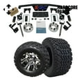 thumbnail image 1 of Hardcore Parts 4" Spindle Extension Lift Kit for Club Car DS (1982-2010) Golf Cart with 10" Machined/Black 'Vampire' Wheels and 20"x10"-10" DOT rated All-Terrain tires, 1 of 7