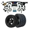 thumbnail image 1 of Hardcore Parts 4" Spindle Extension Lift Kit for Club Car DS (1982-2010) Golf Cart with 12" Black 'DARKSIDE' Wheels and 20"x10"-12" STINGER On-Road/Off-Road DOT rated All-Terrain tires, 1 of 7
