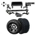 thumbnail image 1 of Hardcore Parts 4" Spindle Extension Lift Kit for Yamaha Drive (G29) Golf Cart with 12" Machined/Black ‘VAMPIRE’ Wheels and 23"x10.5"-12" All-Terrain tires, 1 of 7