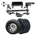 thumbnail image 1 of Hardcore Parts 4" Spindle Extension Lift Kit for Yamaha Drive (G29) Golf Cart with 12" Machined/Gunmetal 'Tempest' Wheels and 22"x11"-12"  DOT rated Mud-Terrain/All-Terrain tires, 1 of 4
