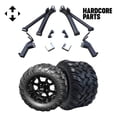 thumbnail image 1 of Hardcore Parts 6" A-Arm Lift Kit for Yamaha G2/G9 Golf Cart with 12" Black 'Night Stalker' Wheels and 22"x11"-12"  DOT rated Mud-Terrain/All-Terrain tires, 1 of 2