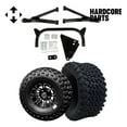 thumbnail image 1 of Hardcore Parts 6" A-Arm Lift Kit for Yamaha G8-G14/G16/G19/G20 Golf Cart with 10" Machined/Black 'Lancer' Wheels and 22"x11"-10 DOT rated All-Terrain tires, 1 of 2
