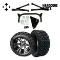 thumbnail image 1 of Hardcore Parts 6" A-Arm Lift Kit for Yamaha G8-G14/G16/G19/G20 Golf Cart with 14" Machined/Black 'Vampire' Wheels and 23"x10"-14 DOT rated All-Terrain tires, 1 of 3