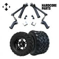 thumbnail image 1 of Hardcore Parts 6" A-Arm Lift Kit for Yamaha G2/G9 Golf Cart with 12" Black 'DARKSIDE' Wheels and 22"x11"-12"  DOT rated Mud-Terrain/All-Terrain tires, 1 of 7