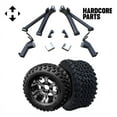 thumbnail image 1 of Hardcore Parts 6" A-Arm Lift Kit for Yamaha G2/G9 Golf Cart with 12" Machined/Black ‘VAMPIRE’ Wheels and 23"x10.5"-12" All-Terrain tires, 1 of 7