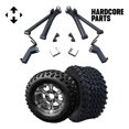 thumbnail image 1 of Hardcore Parts 6" A-Arm Lift Kit for Yamaha G2/G9 Golf Cart with 12" Machined/Gunmetal ‘VAMPIRE’ Wheels and 23"x10.5"-12" All-Terrain tires, 1 of 7
