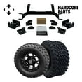 thumbnail image 1 of Hardcore Parts 6" Drop Axle Lift Kit for EZGO MPT/WORKHORSE 1200 (1994.5-2001.5) Golf Cart with 12" Black ‘Rally’ Wheels and 23"x10.5"-12" All-Terrain tires, 1 of 7