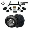 thumbnail image 1 of Hardcore Parts 6" Drop Axle Lift Kit for EZGO MPT/WORKHORSE 1200 (1994.5-2001.5) Golf Cart with 12" Machined/Gunmetal 'Tempest' Wheels and 23"x10.5"-12" All-Terrain tires, 1 of 7