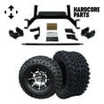 thumbnail image 1 of Hardcore Parts 6" Drop Axle Lift Kit for EZGO MPT/WORKHORSE 1200 (2001.5-2013) Golf Cart with 10" Machined/Black 'Kraken' Wheels and 22"x11"-10" DOT rated All-Terrain tires, 1 of 4