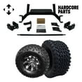 thumbnail image 1 of Hardcore Parts 6" Drop Axle Lift Kit for EZGO MPT/WORKHORSE 1200 (2001.5-2013) Golf Cart with 10" Machined/Black 'Tempest' Wheels and 22"x11"-10" DOT rated All-Terrain tires, 1 of 3