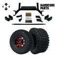 thumbnail image 1 of Hardcore Parts 6" Drop Axle Lift Kit for EZGO MPT/WORKHORSE 1200 (2001.5-2013) Golf Cart with 10" Red/Black 'TEMPEST' Wheels and 22"x11"-10" DOT rated All-Terrain tires, 1 of 3