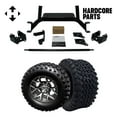 thumbnail image 1 of Hardcore Parts 6" Drop Axle Lift Kit for EZGO MPT/WORKHORSE 1200 (2001.5-2013) Golf Cart with 12" Machined/Gunmetal 'Rally' Wheels and 23"x10.5"-12" All-Terrain tires, 1 of 7