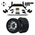 thumbnail image 1 of Hardcore Parts 6" Drop Axle Lift Kit for EZGO MPT/WORKHORSE 1200 (2001.5-2013) Golf Cart with 14" Machined/Black 'LANCER' Wheels and 23"x10"-14" DOT rated All-Terrain tires, 1 of 3