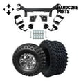 thumbnail image 1 of Hardcore Parts 6" Drop Axle Lift Kit for EZGO TXT/PDS (1994.5-2001.5) Electric Golf Cart with 10" Machined/Gunmetal 'Vampire' Wheels and 22"x11"-10" DOT rated All-Terrain tires, 1 of 2