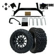 thumbnail image 1 of Hardcore Parts 6" Drop Axle Lift Kit for EZGO TXT/PDS (2001.5-2008) Gas Golf Cart with 15" Black 'VENOM' Wheels and 23"x10"-15 DOT rated All-Terrain tires, 1 of 7