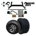 thumbnail image 1 of Hardcore Parts 6" Drop Axle Lift Kit for EZGO TXT/PDS (2001.5-2013) Electric Golf Cart with 10" Machined/Black 'Tempest' Wheels and 22"x11"-10" DOT rated All-Terrain tires, 1 of 4