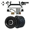 thumbnail image 1 of Hardcore Parts 6" Drop Axle Lift Kit for EZGO TXT/PDS (2001.5-2013) Electric Golf Cart with 12" Black 'Venom' Wheels and 22"x11"-12"  DOT rated Mud-Terrain/All-Terrain tires, 1 of 7