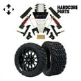 thumbnail image 1 of Hardcore Parts 6” Heavy Duty All-Terrain Suspension Lift Kit for EZGO RXV (2008-2013) Golf Cart with 14" Black 'Venom' wheel Wheels and 23"x10"-14 DOT rated All-Terrain tires, 1 of 3