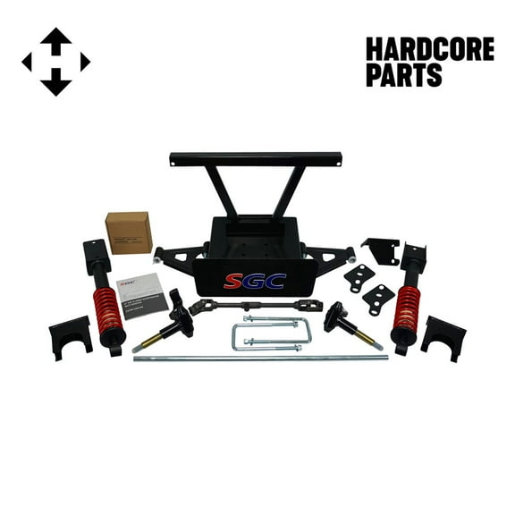 Hardcore Parts 6 Heavy Duty All-Terrain Suspension Lift Kit for Club Car DS (2004-2006) Golf Cart
