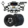 thumbnail image 1 of Hardcore Parts 6” Heavy Duty Double A-Arm Suspension Lift Kit for Club Car DS Golf Cart (2004.5-Up) with 12" Black 'DARKSIDE' Wheels and 22"x11"-12"  DOT rated Mud-Terrain/All-Terrain tires, 1 of 4