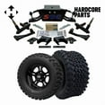 thumbnail image 1 of Hardcore Parts 6" Heavy Duty Double A-Arm Suspension Lift Kit for Club Car DS Golf Cart (2004.5-Up) with 12" Black 'DARKSIDE' Wheels and 23"x10.5"-12" All-Terrain tires, 1 of 8