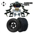 thumbnail image 1 of Hardcore Parts 6” Heavy Duty Double A-Arm Suspension Lift Kit for Club Car PRECEDENT Golf Cart (2004+) with 12" Black 'DARKSIDE' Wheels and 23"x10.5"-12" All-Terrain tires, 1 of 7