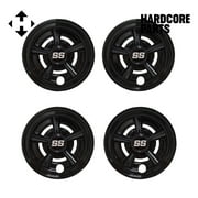 Hardcore Parts 8" SS Glossy Black Wheel Caps