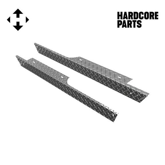 Hardcore Parts Aluminum Diamond Plate Rocker Panel for EZGO TXT Golf Cart (1996-2013) (Set of 2)